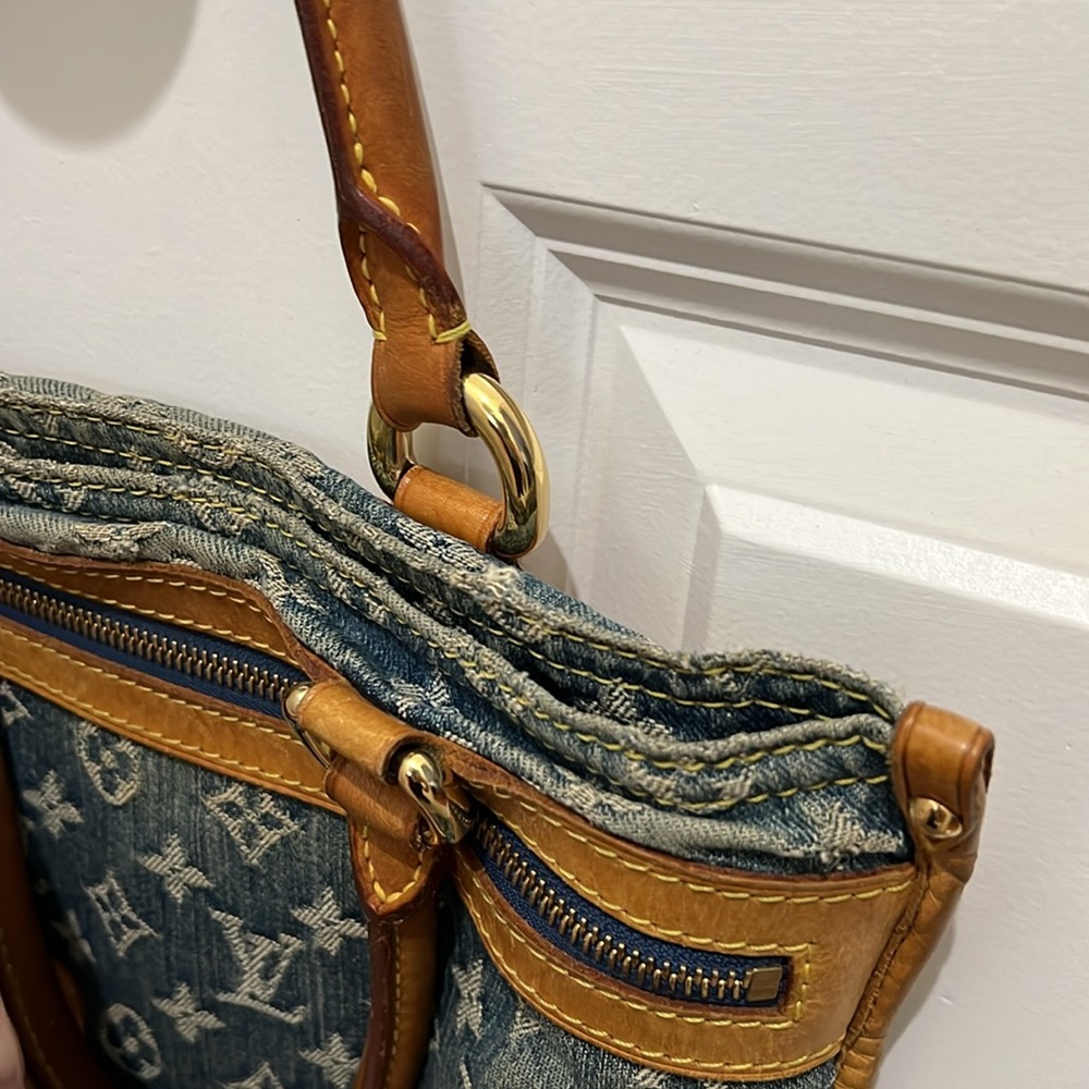 Louis Vuitton Denim Sac Plat Bag-EUC - Picture 9 of 16